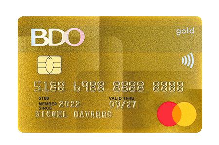 BDO Gold Cashback Card .